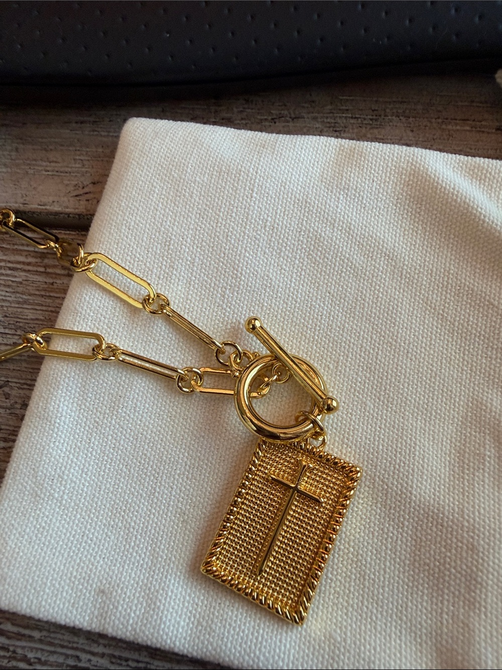 Gold Cross Pendant Chain Necklace - Women Jewelry made by Viole Grace